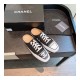 Chanel Canvas Lace Up Cap Toe Slipper 382301