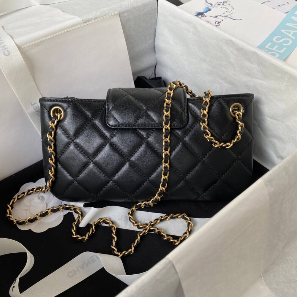 Chanel 24C Quilted Lambskin Baguette Bag AS4611