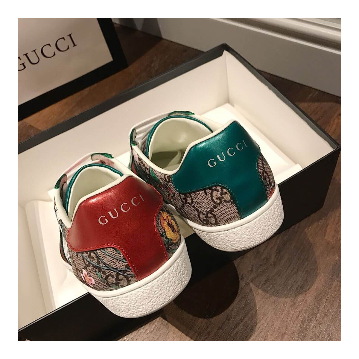 Gucci Ace GG Flora Print Sneaker 603172