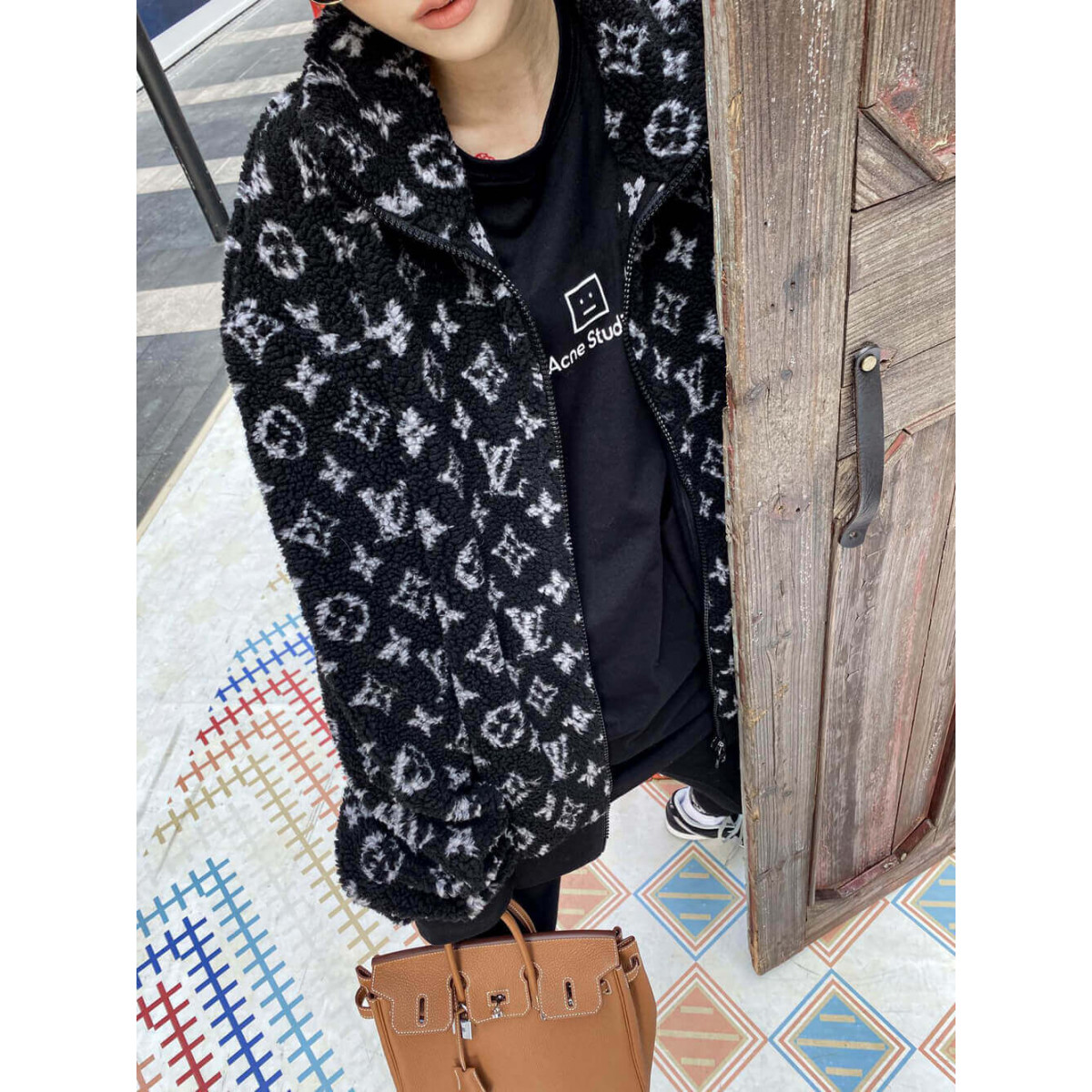 Louis Vuitton Monogram Jacquard Fleece Jacket