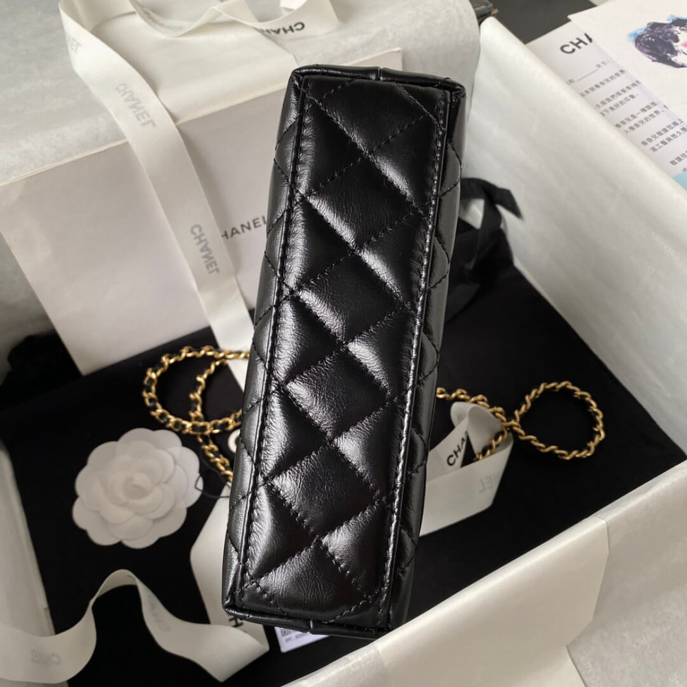 Chanel Kelly Mini Shopping Bag AS4416 Shiny Aged Calfskin