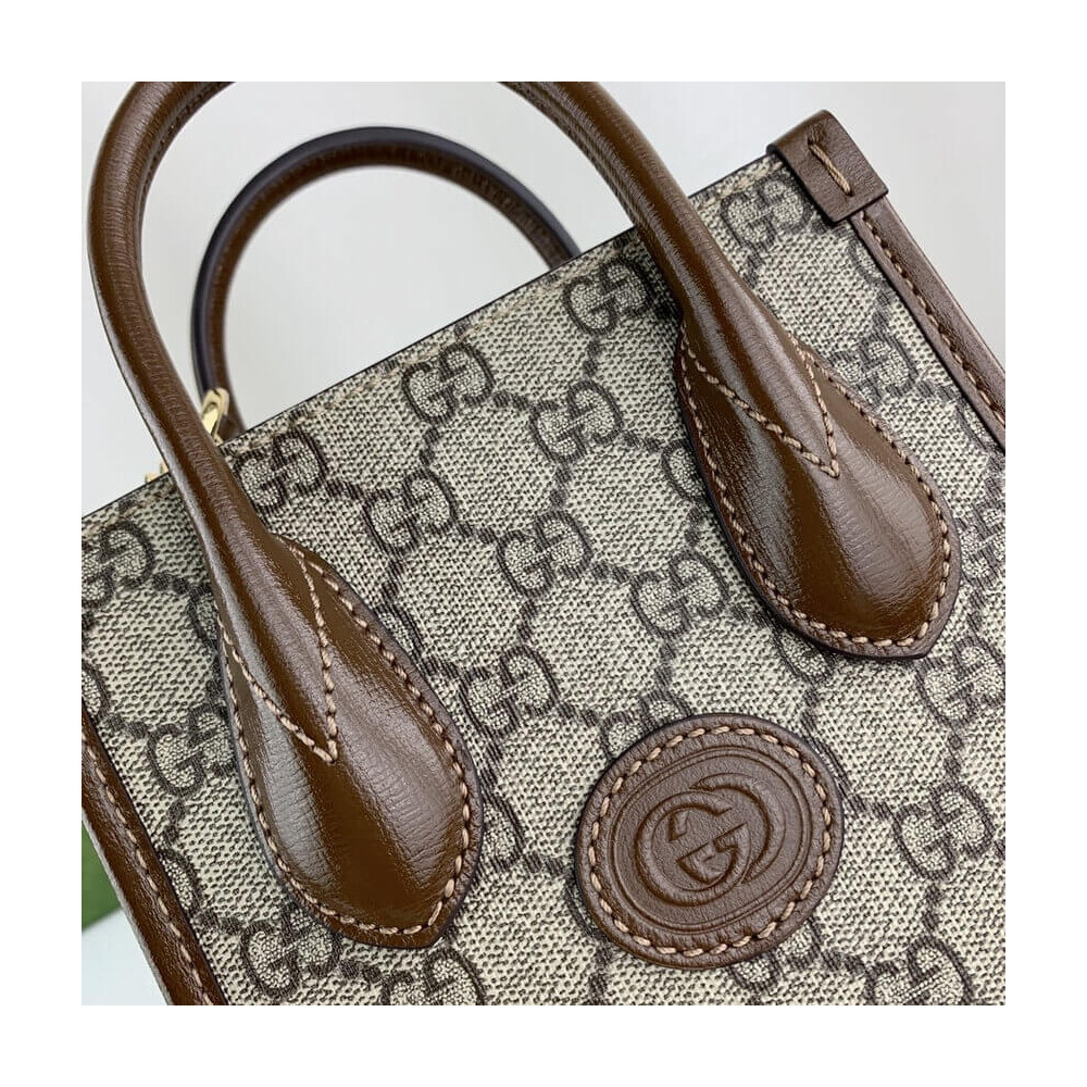 Gucci Mini Tote Bag with Interlocking G in GG Supreme 671623