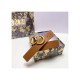 Christian Dior Saddle 3.4cm Belt Brown