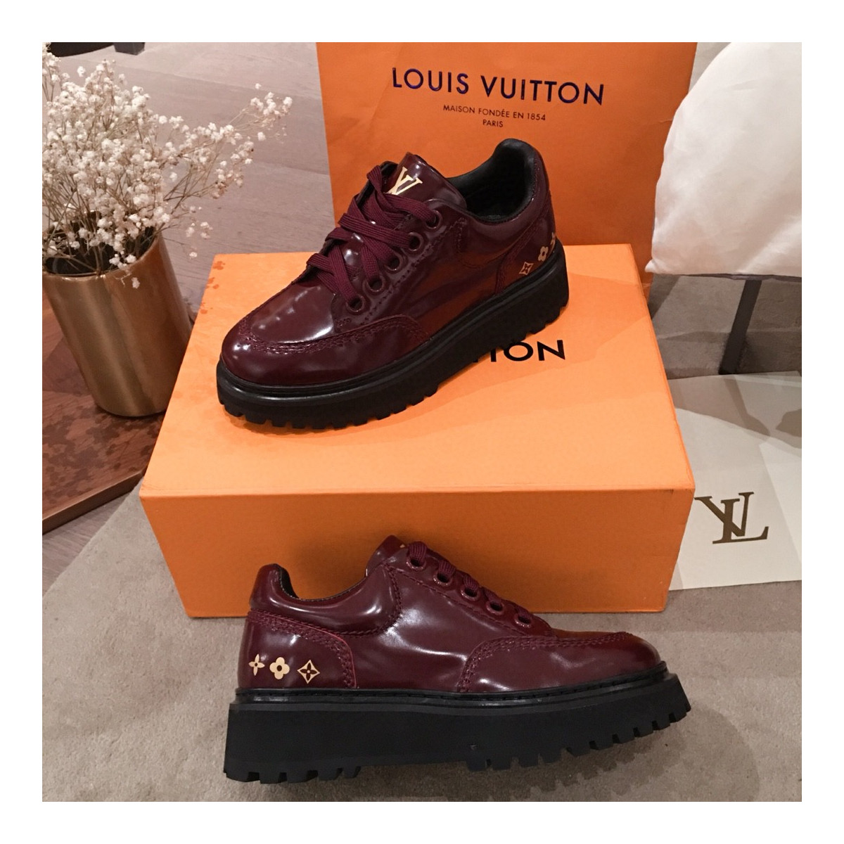 Louis Vuitton Beverly Hills Sneaker 1A46OW Burgundy