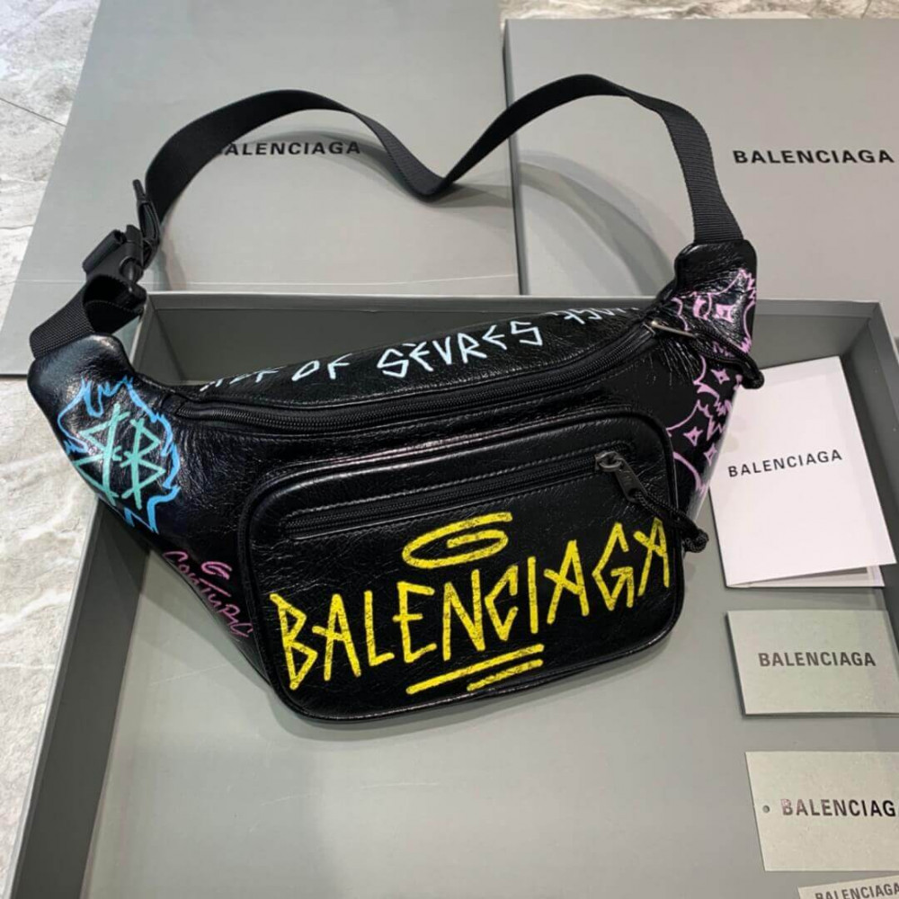 Balenciaga Graffiti Explorer Waist Bag 180402