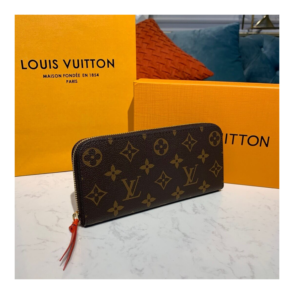 Louis Vuitton Monogram Clemence Wallet M60742 M61298