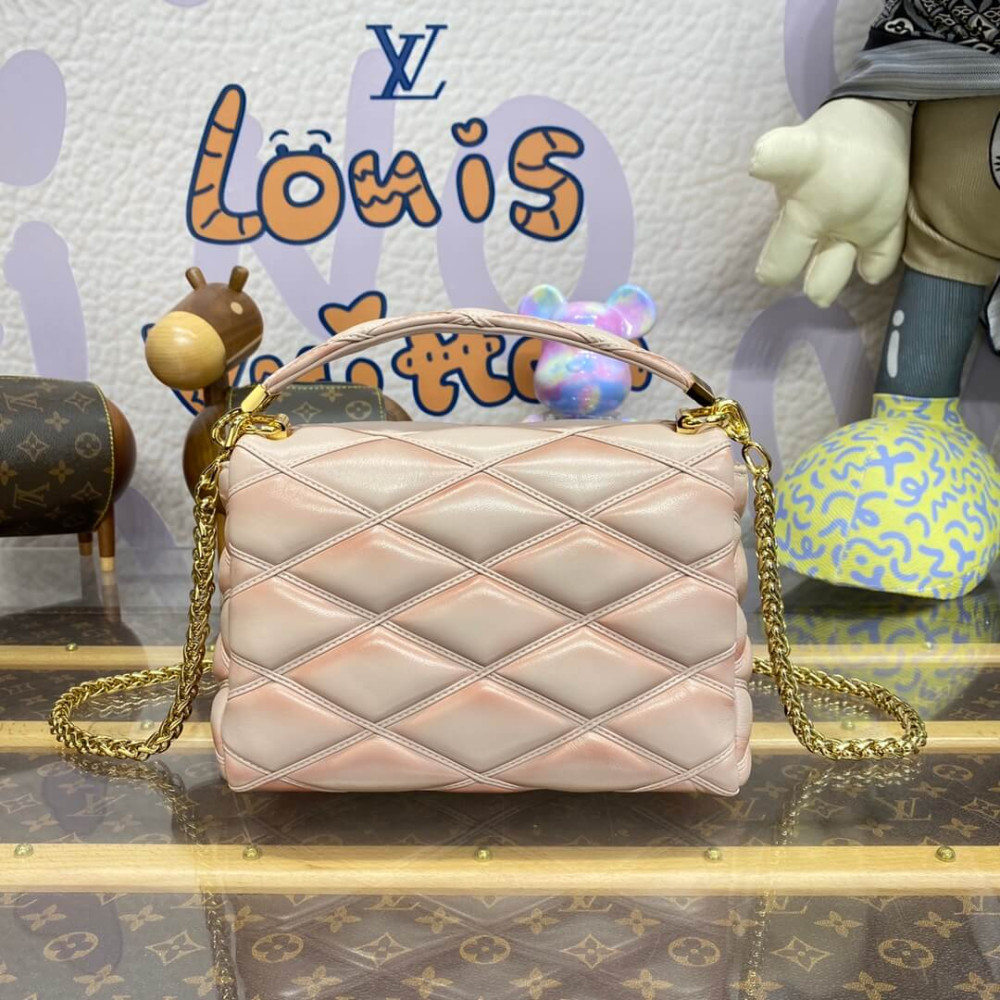 Louis Vuitton GO-14 MM Bag M23568 Beige/Pink