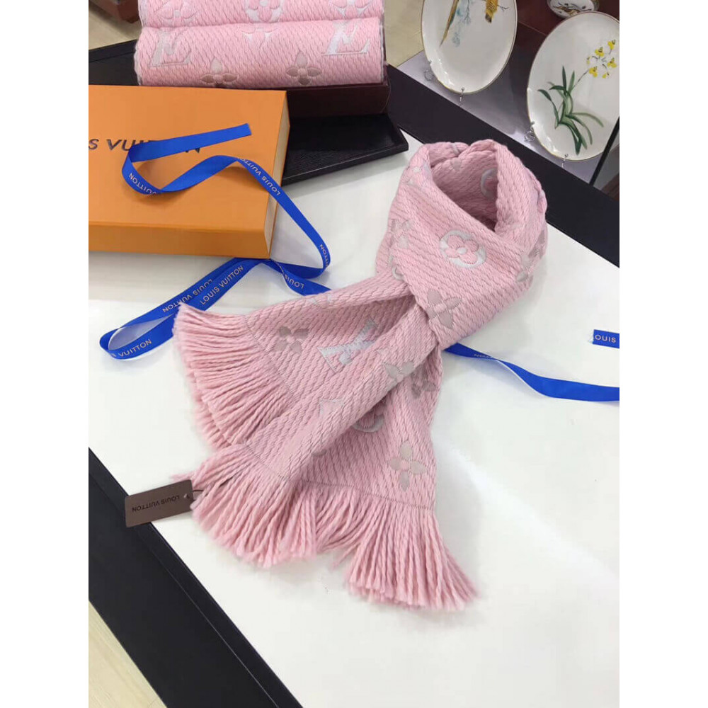 Louis Vuitton Logomania Rainbow Scarf M73057 Pink