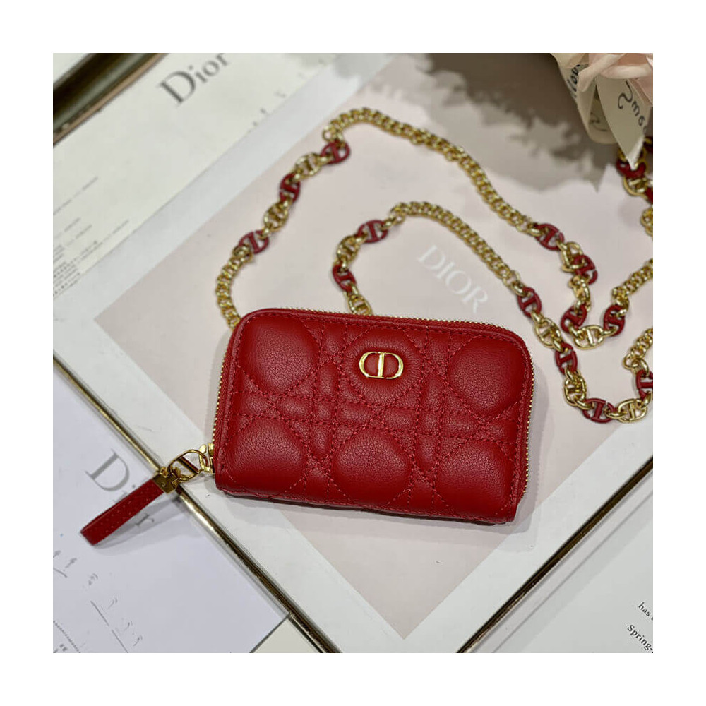 Christian Dior Mini Caro Zipped Pouch S5087