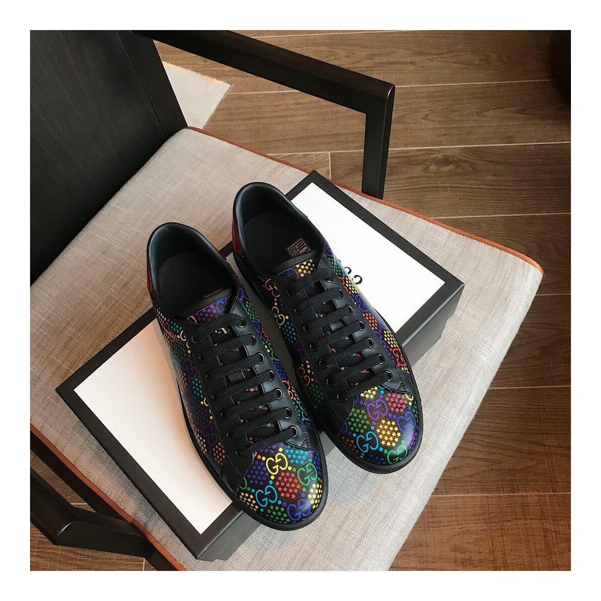 Gucci GG Psychedelic Ace sneaker ‎610086 Black