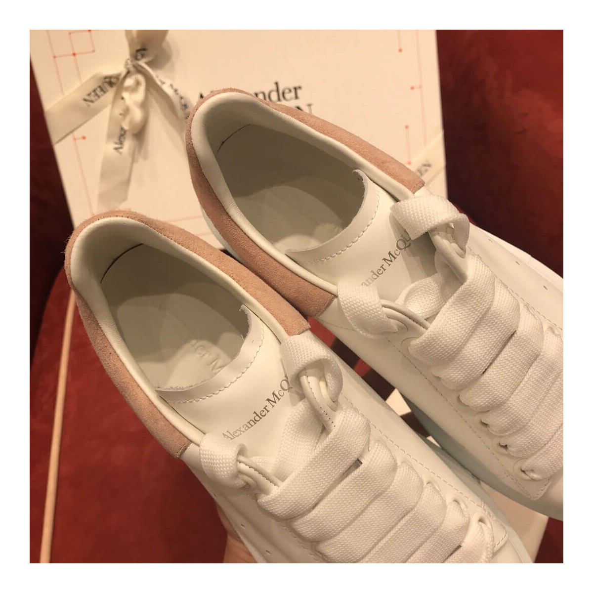 Alexander McQueen Oversized Sneaker 5537 White/Light Pink