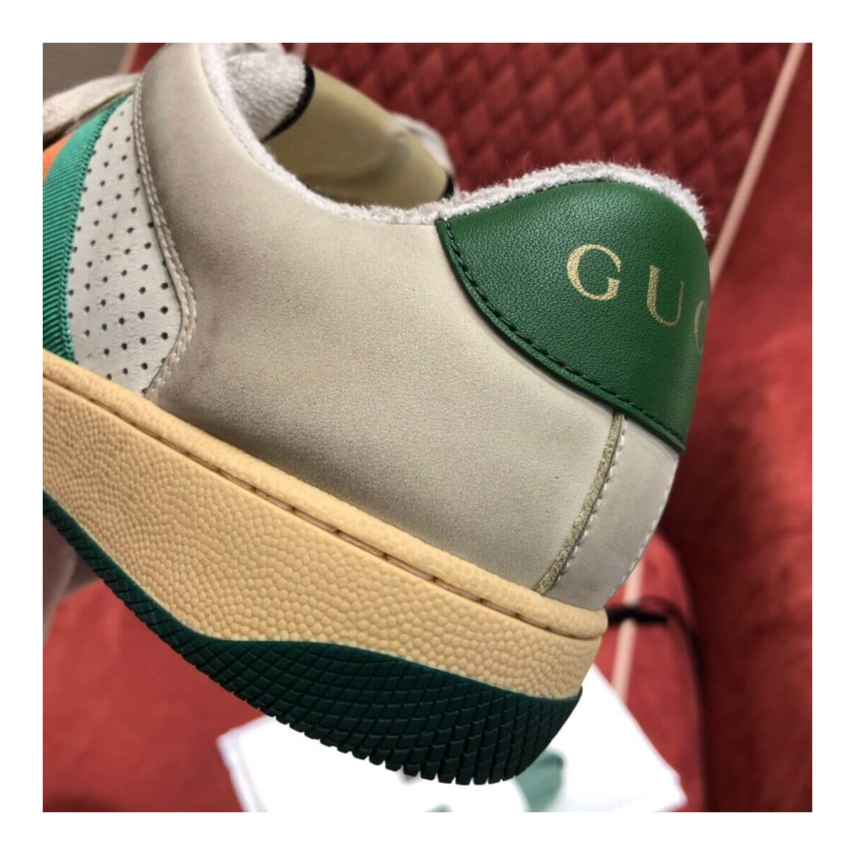 Gucci Screener Leather Sneaker 577684 White