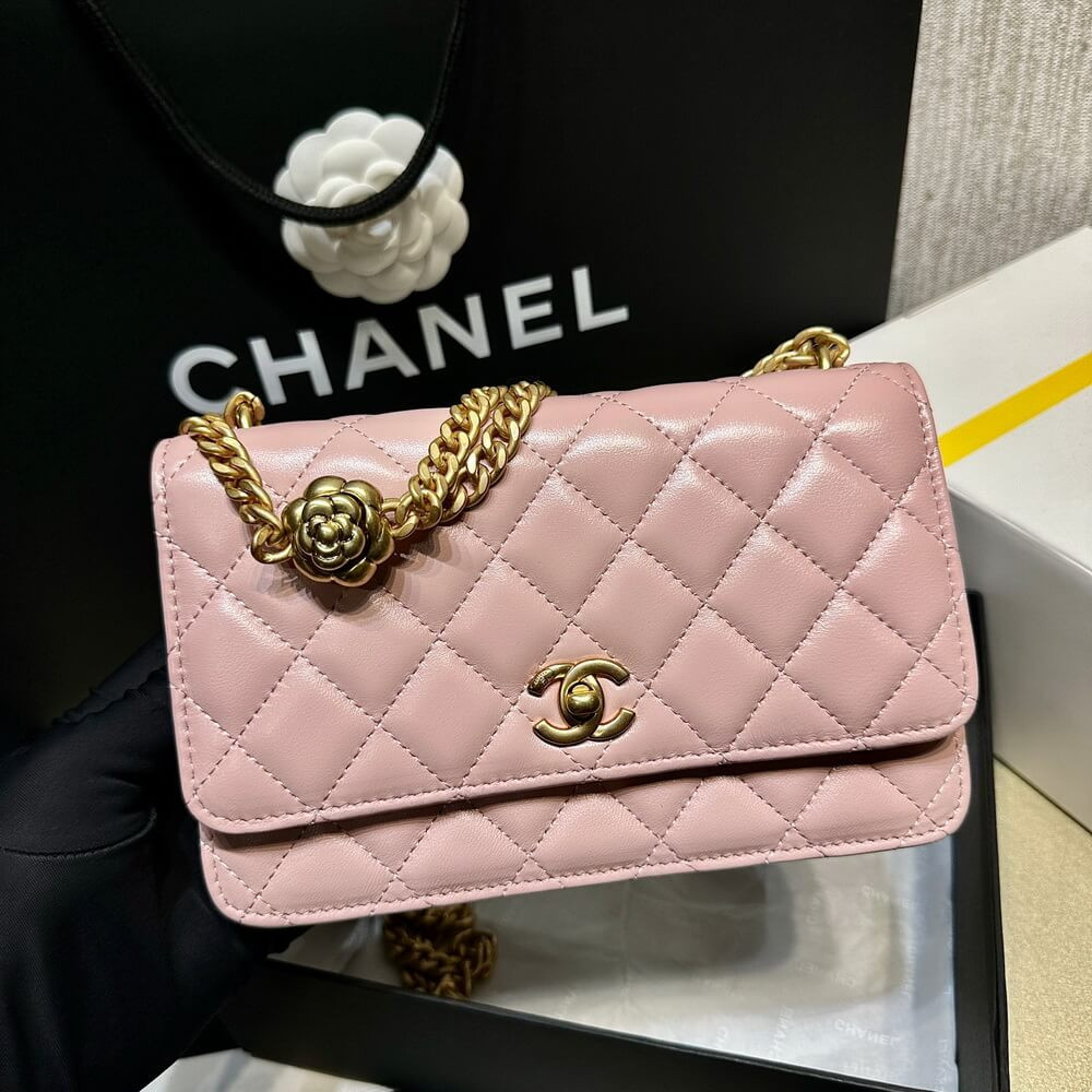 Chanel Camellia Crush Wallet On Chain Lambskin AP3297