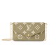 Louis Vuitton Monogram Empreinte Felicie Pochette M82480 Khak/Cream