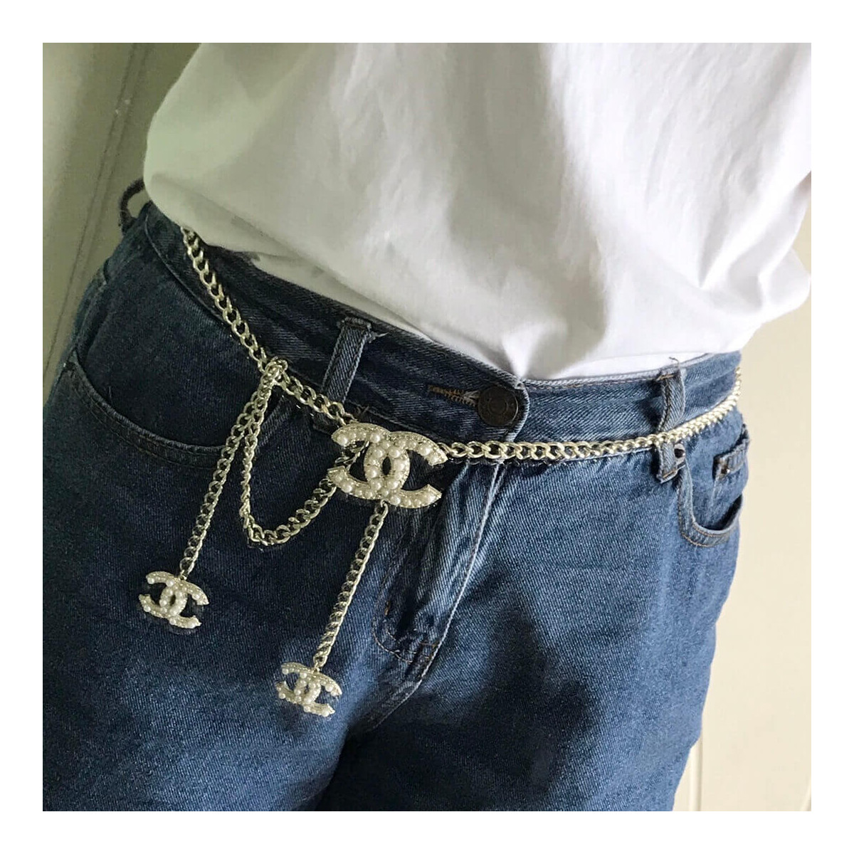 Chanel CC Logo Chain Belt 460976