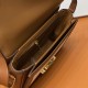 Celine Teen Triomphe Bag In Textile and Calfskin Natural/Tan 188423