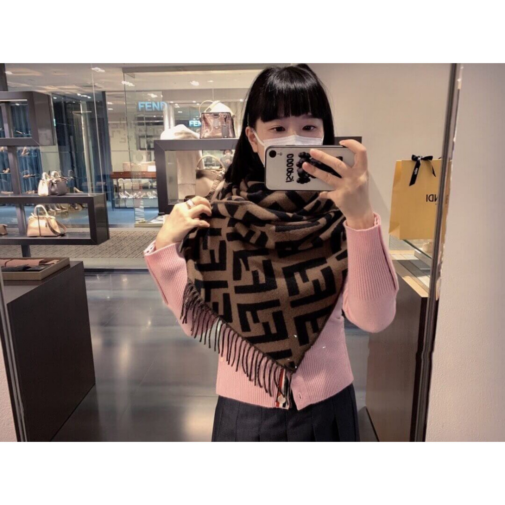 Fendi Cashmere FF Logo Scarf FXT260