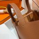 Hermes Picotin Lock Bag in Taurillon Clemence Gold Brown