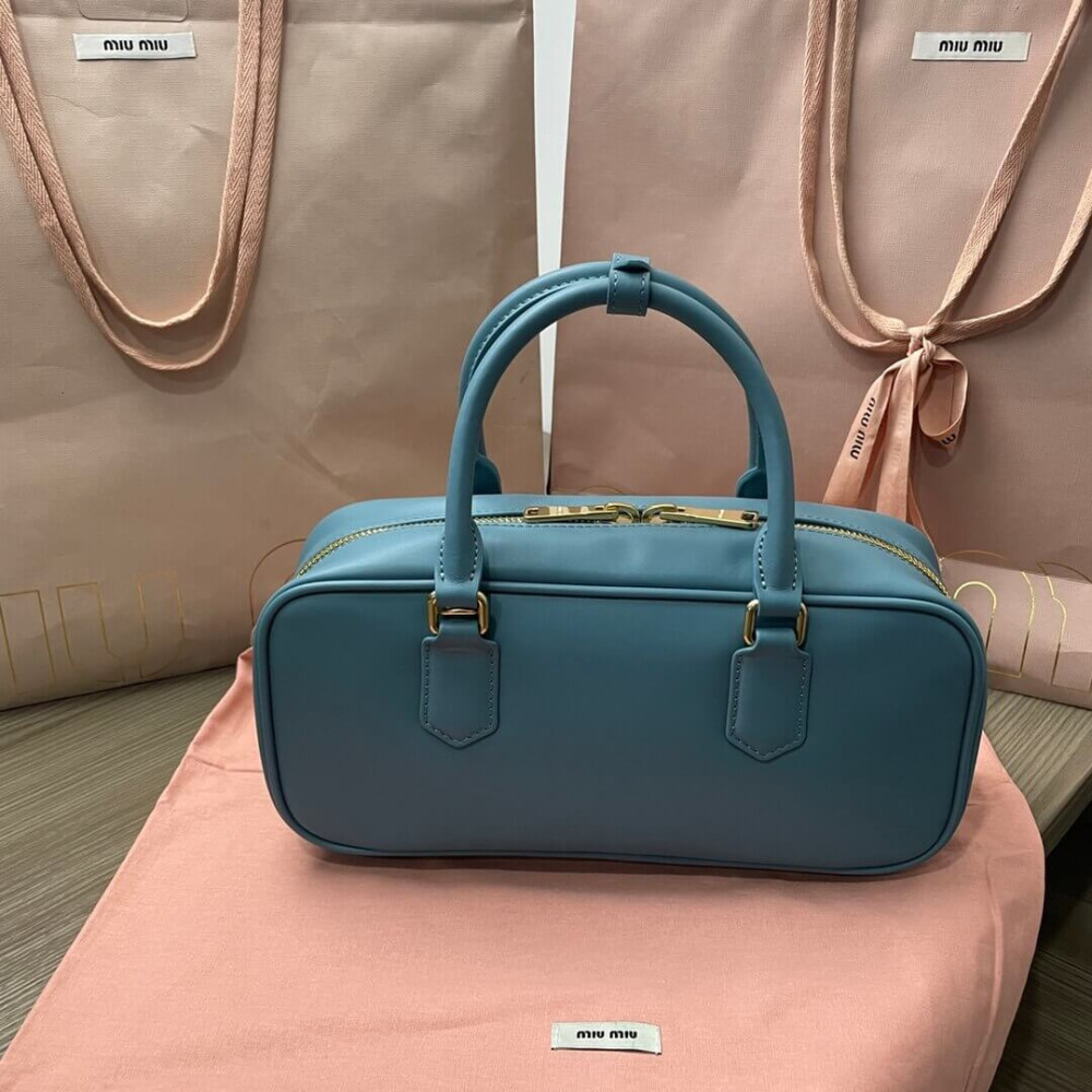 Miu Miu Arcadie Leather Bag 5BB148 Marina Blue