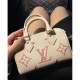 Louis Vuitton Monogram Empreinte Leather Nano Speedy M81913 Creme/Pink