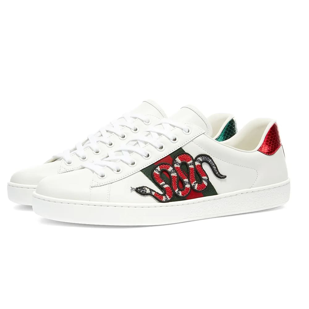 Gucci Ace Sneaker Embroidered Snake 456230