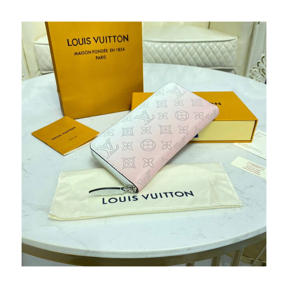 Louis Vuitton Zippy Wallet in Pink Gradient Mahina Perforated Leather M80490