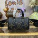 Louis Vuitton Nano Speedy M46745 Black Monogram Empreinte With Studs