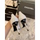 Chanel Lambskin &amp; Grosgrain 8.5cm Heel Pumps G35536