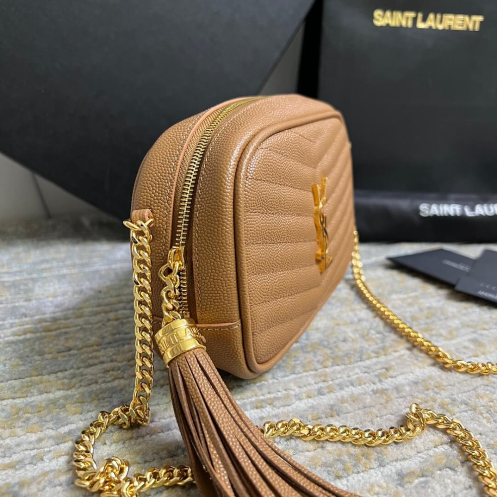 Saint Laurent Mini Lou Grain Leather Camera Bag 612579