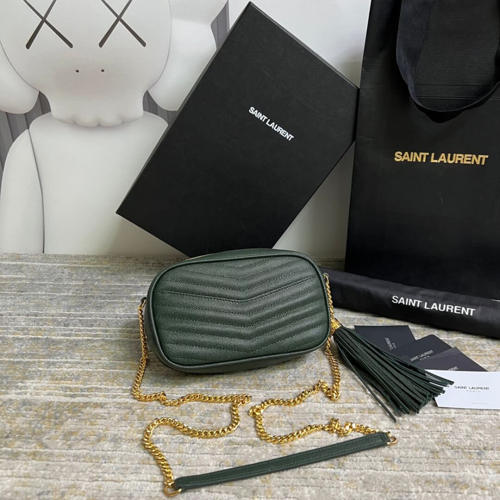 Saint Laurent Mini Lou Grain Leather Camera Bag 612579