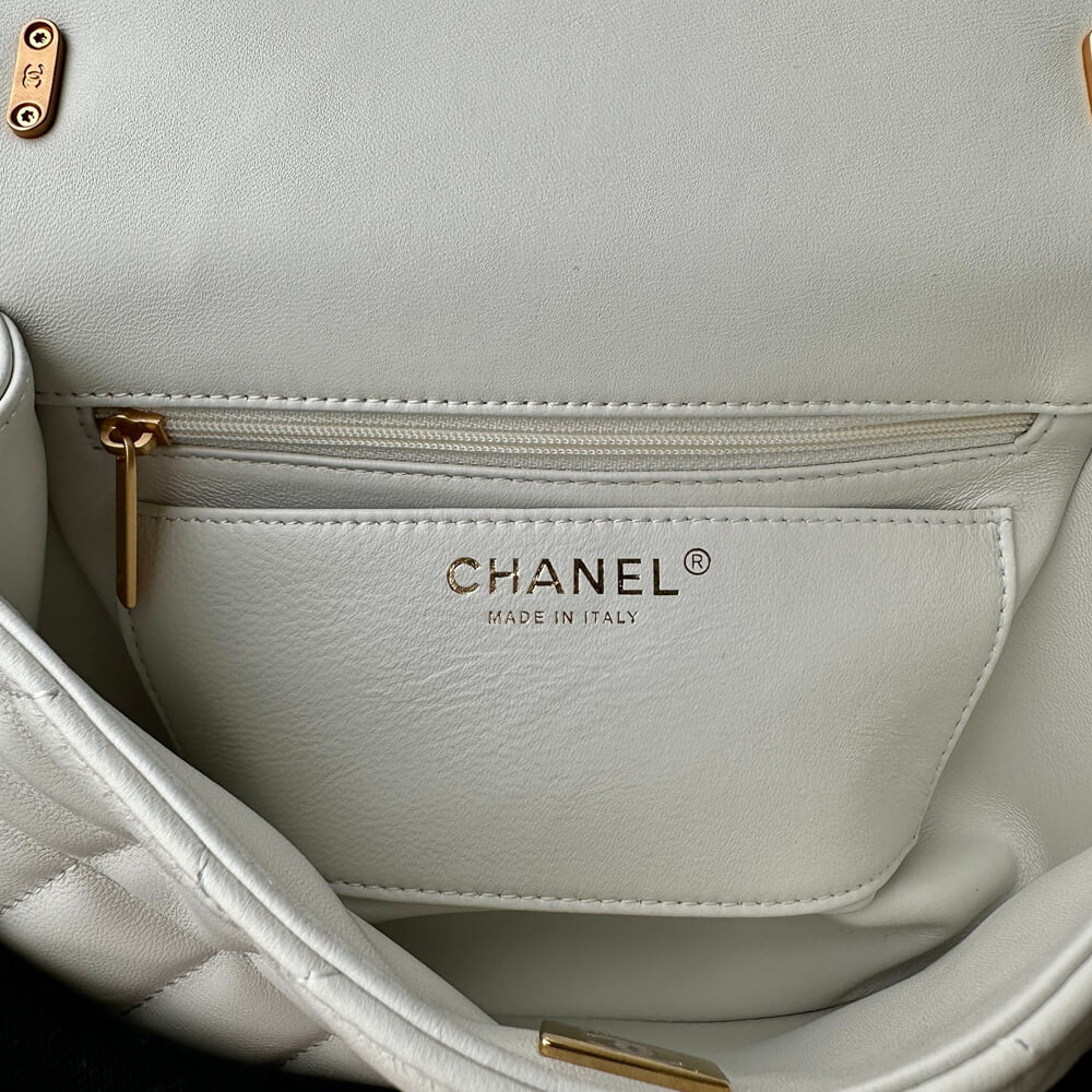 Chanel Mini Flap Bag with Pearl Top Handle Chain AS4385