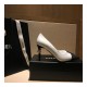 Chanel Calfskin &amp; Velvet Pump With Pearl G178144