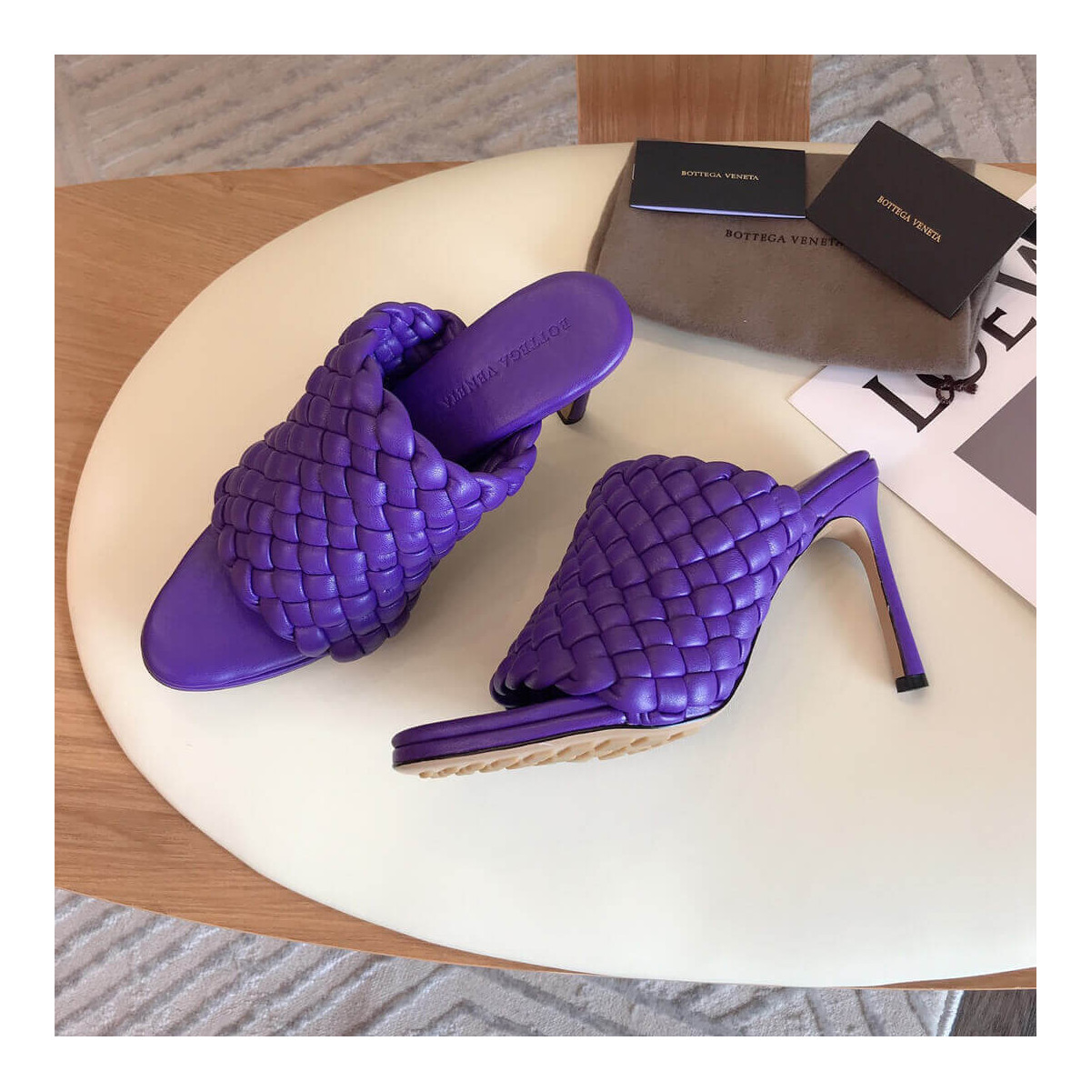 Bottega Veneta BV Curve Sandals 621340 Purple