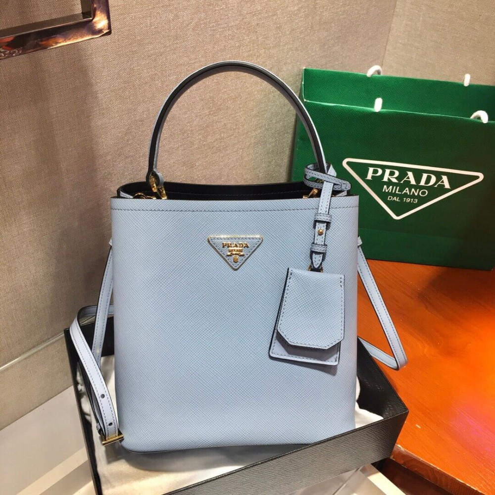 Prada Saffiano Leather Medium Panier Bag 1BA212