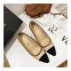 Chanel Grosgrain and Lambskin Chain 8.5cm Heel Ballerinas G35389