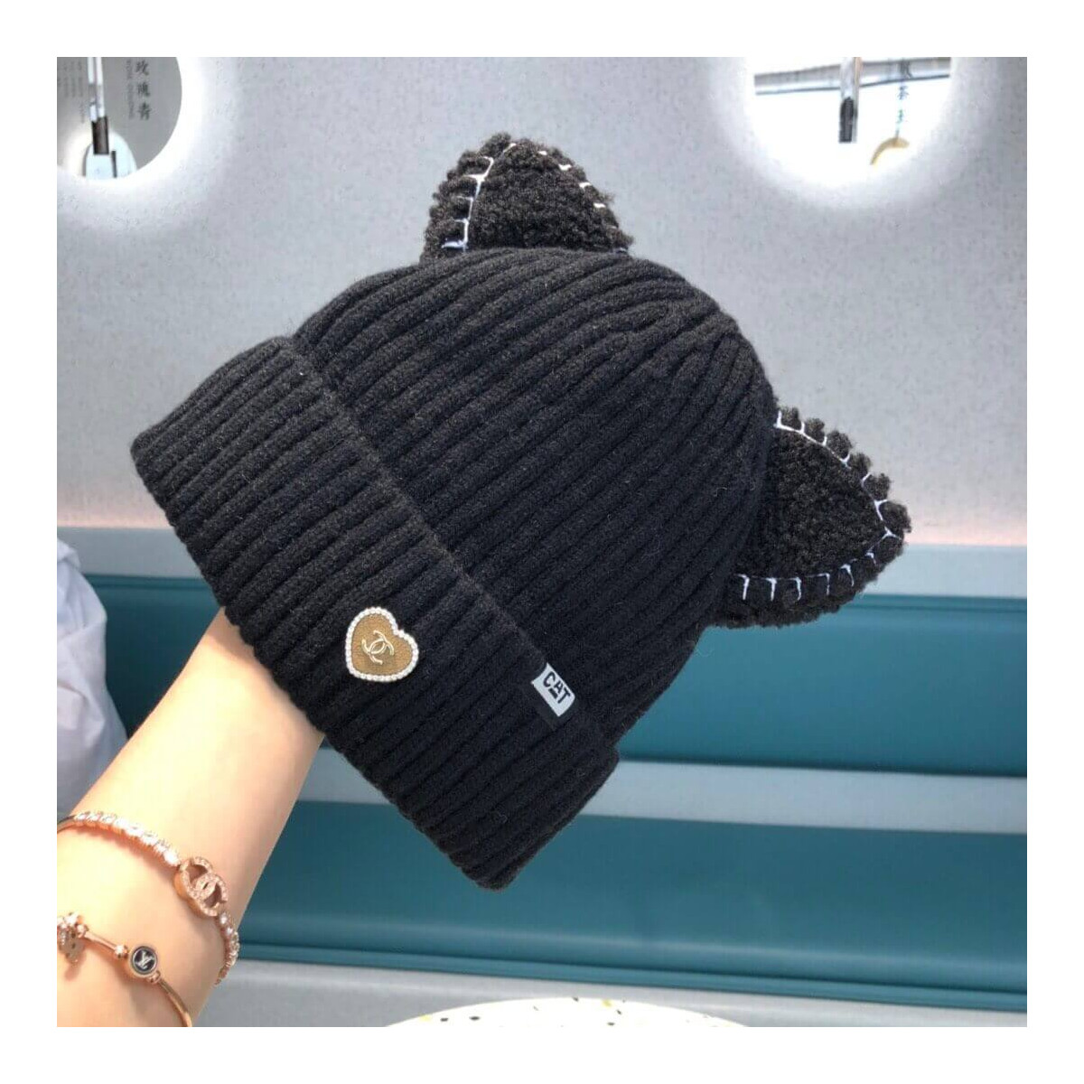 Chanel Cat Ears Wool Hat D016