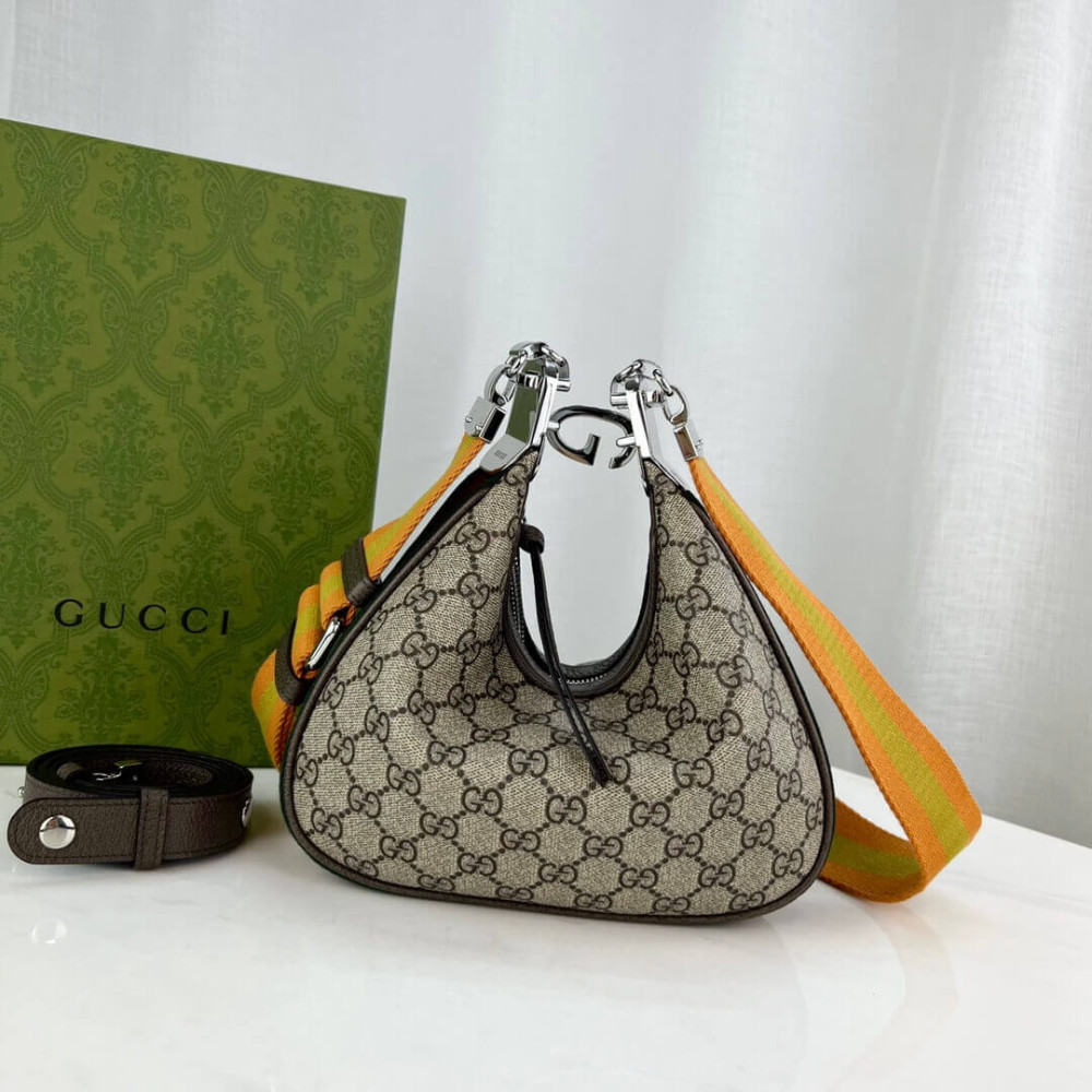 Gucci GG Supreme Attache Small Shoulder Bag 699409 Coffee