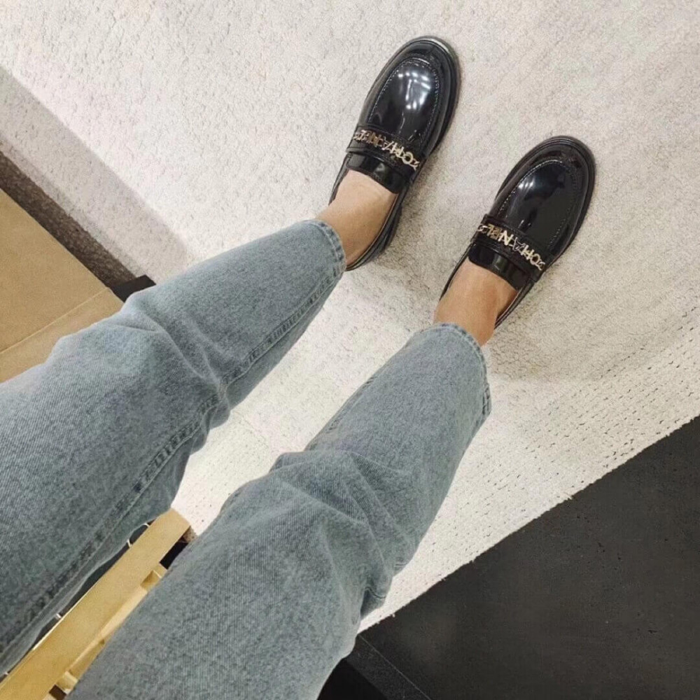 Chanel Patent Calfskin Loafers Black