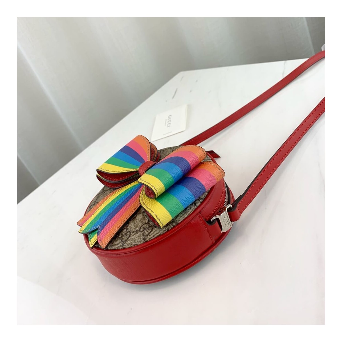 Gucci Children&#039;s Check Bow GG Messenger 478294