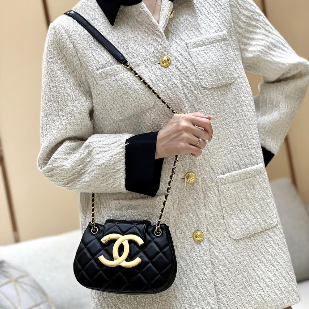 Chanel 24C Quilted Lambskin Small Messenger Bag AS4609