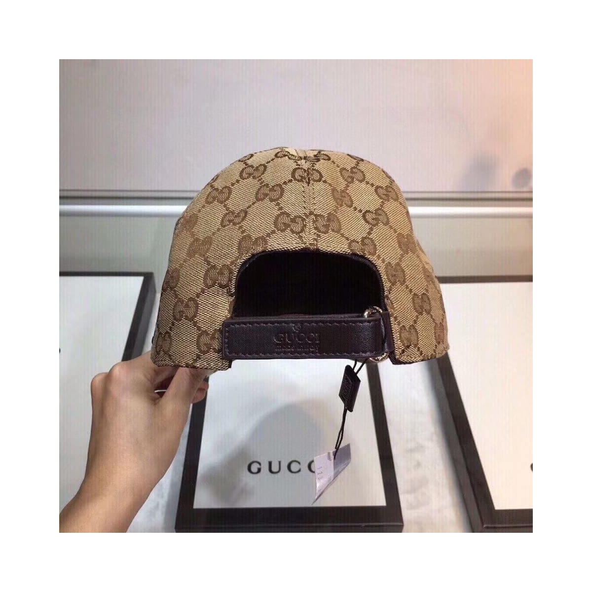 Gucci Original GG Canvas Baseball Hat with Web 200036