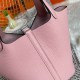 Hermes Picotin Lock Bag in Taurillon Clemence 3Q Rose Sakura