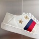 Gucci Ace Bees &amp; Stars Embroidered Sneaker White Leather 386750