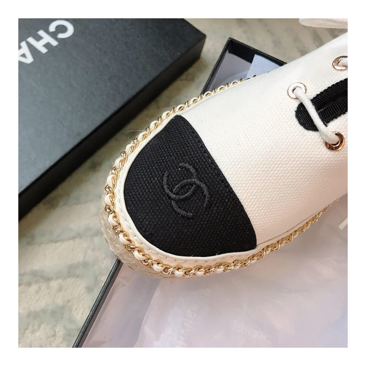 Chanel Tweed Lace-Ups G36140