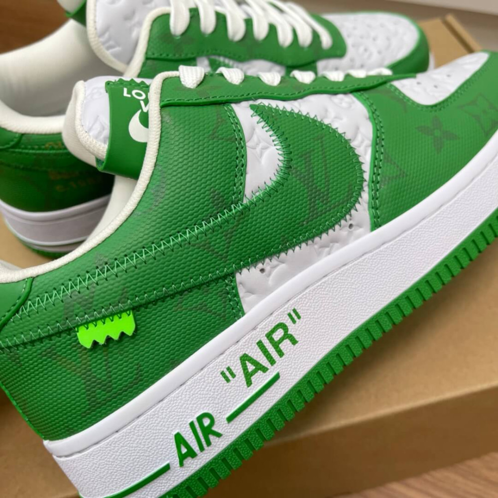 Louis Vuitton Virgil Abloh x Nike Air Force 1 Sneakers White/Green