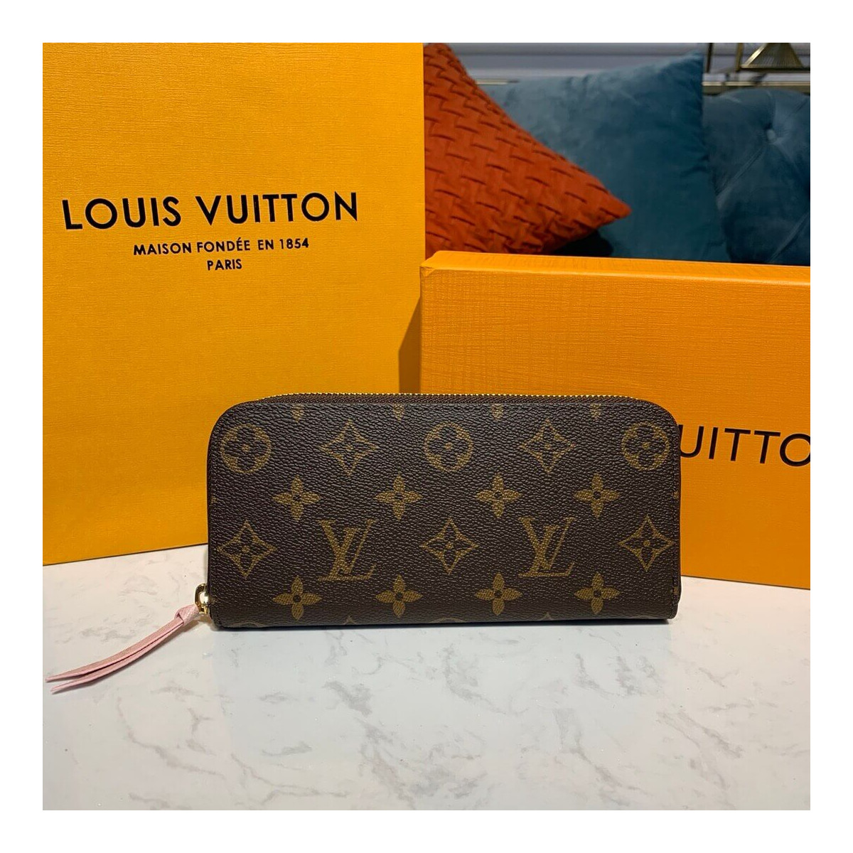 Louis Vuitton Monogram Clemence Wallet M60742 M61298