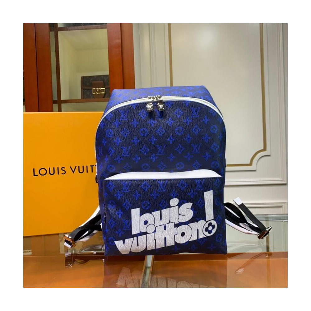 Louis Vuitton Discovery Backpack Blue M46118