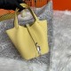 Hermes Picotin Lock Bag in Taurillon Clemence Limoncello