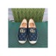 Gucci Pilar Double G Denim Espadrille Flat