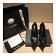 Chanel Calfskin &amp; Velvet Pump With Pearl G178144